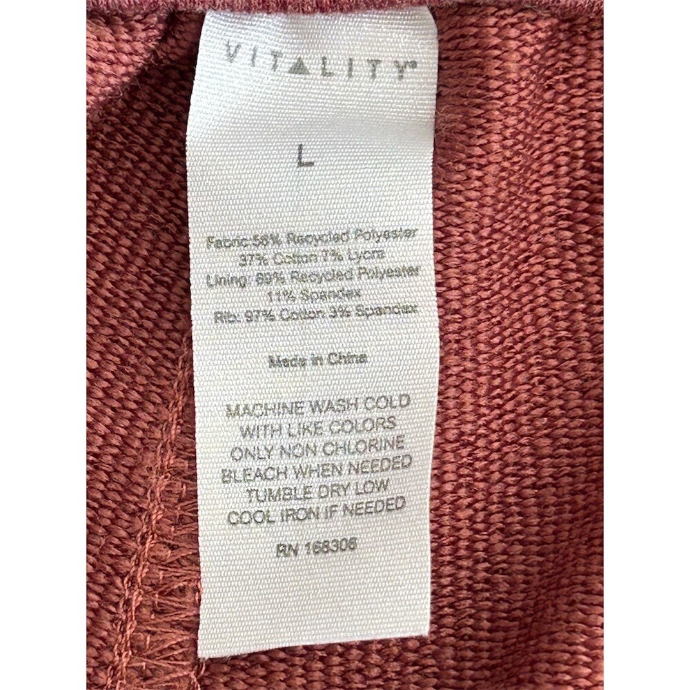 Vitality Jogger Sweatpants Womens Size L Heathered Mauve Fleece Lined - Picture 2 of 5